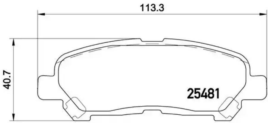 колодки дисковые задние Toyota Highlander 27/35 09 BREMBO P83138