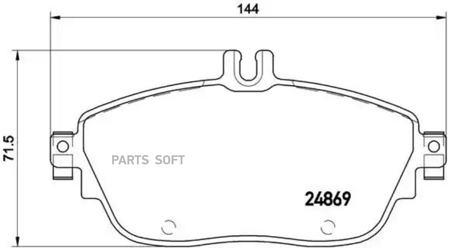 Комплект дисковых тормозных колодок BREMBO P50093