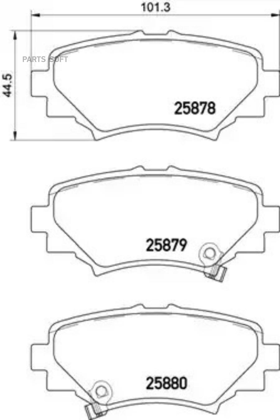 Колодки тормзад BREMBO P49049