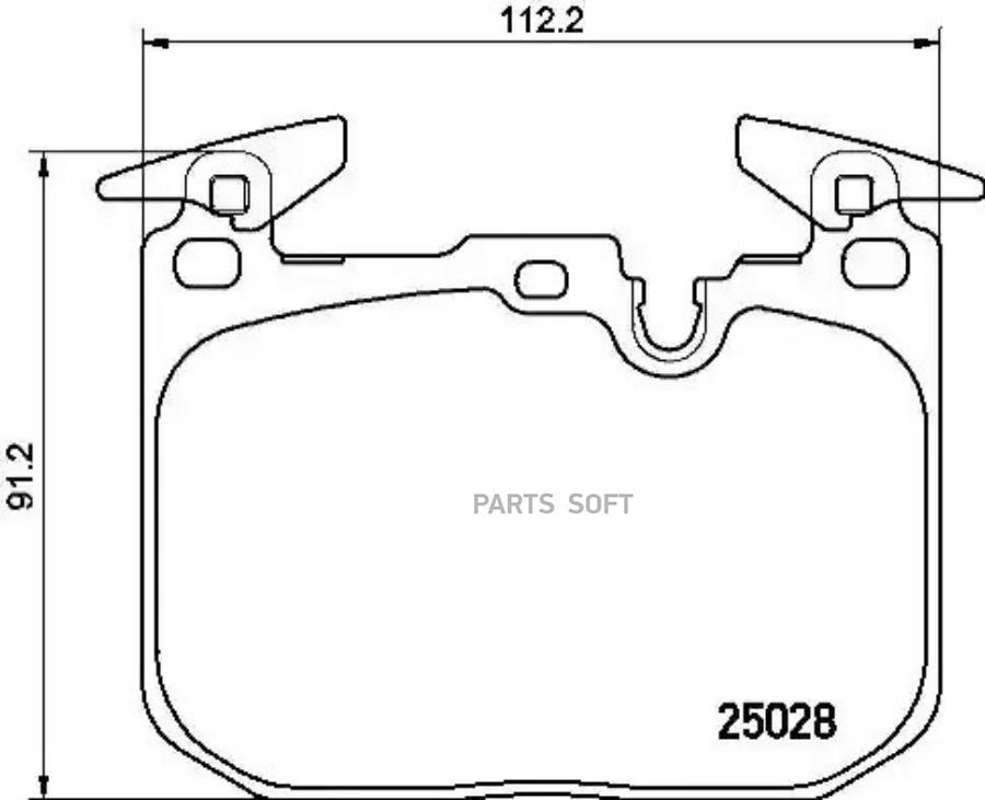 Комплект тормозных колодок дисковый тормоз BREMBO P06088