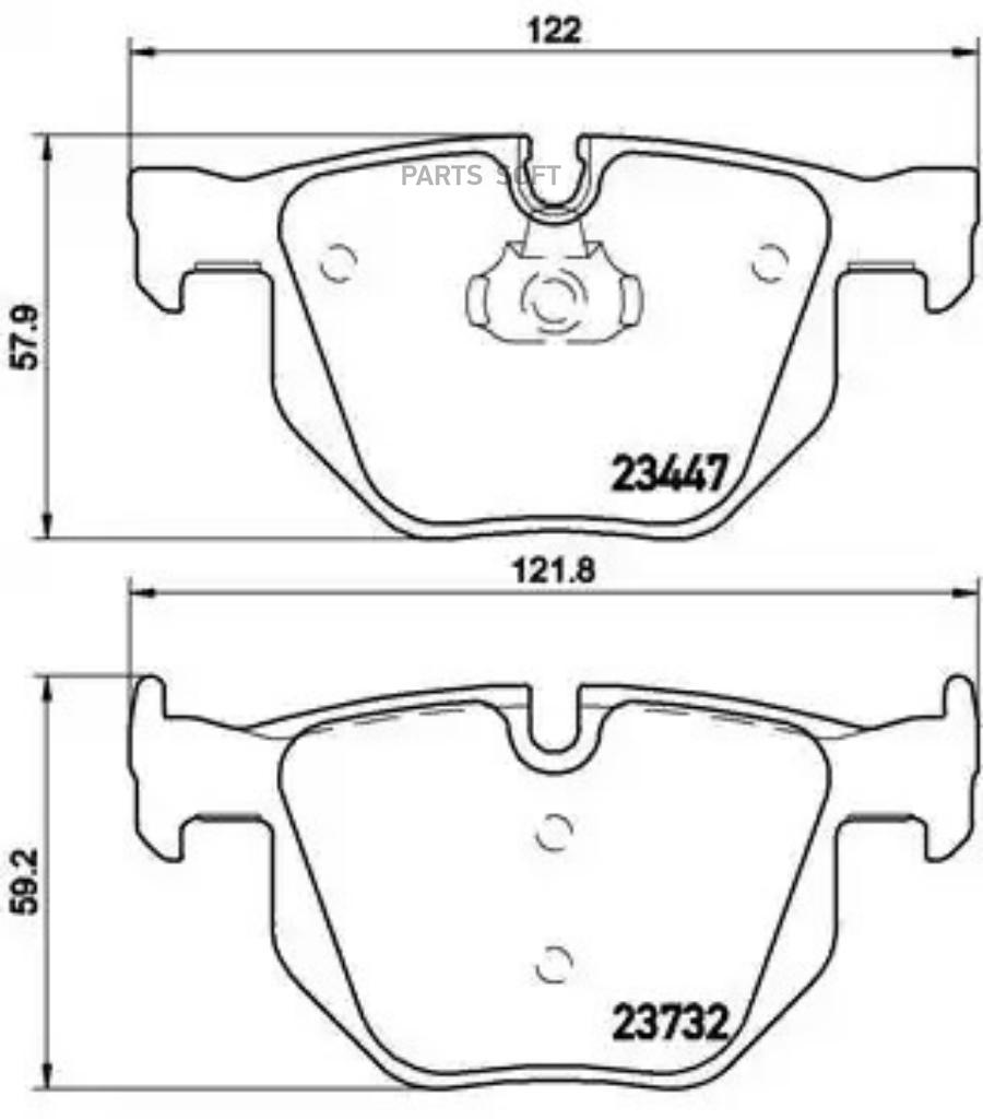 Колодки тормзад BREMBO P06056