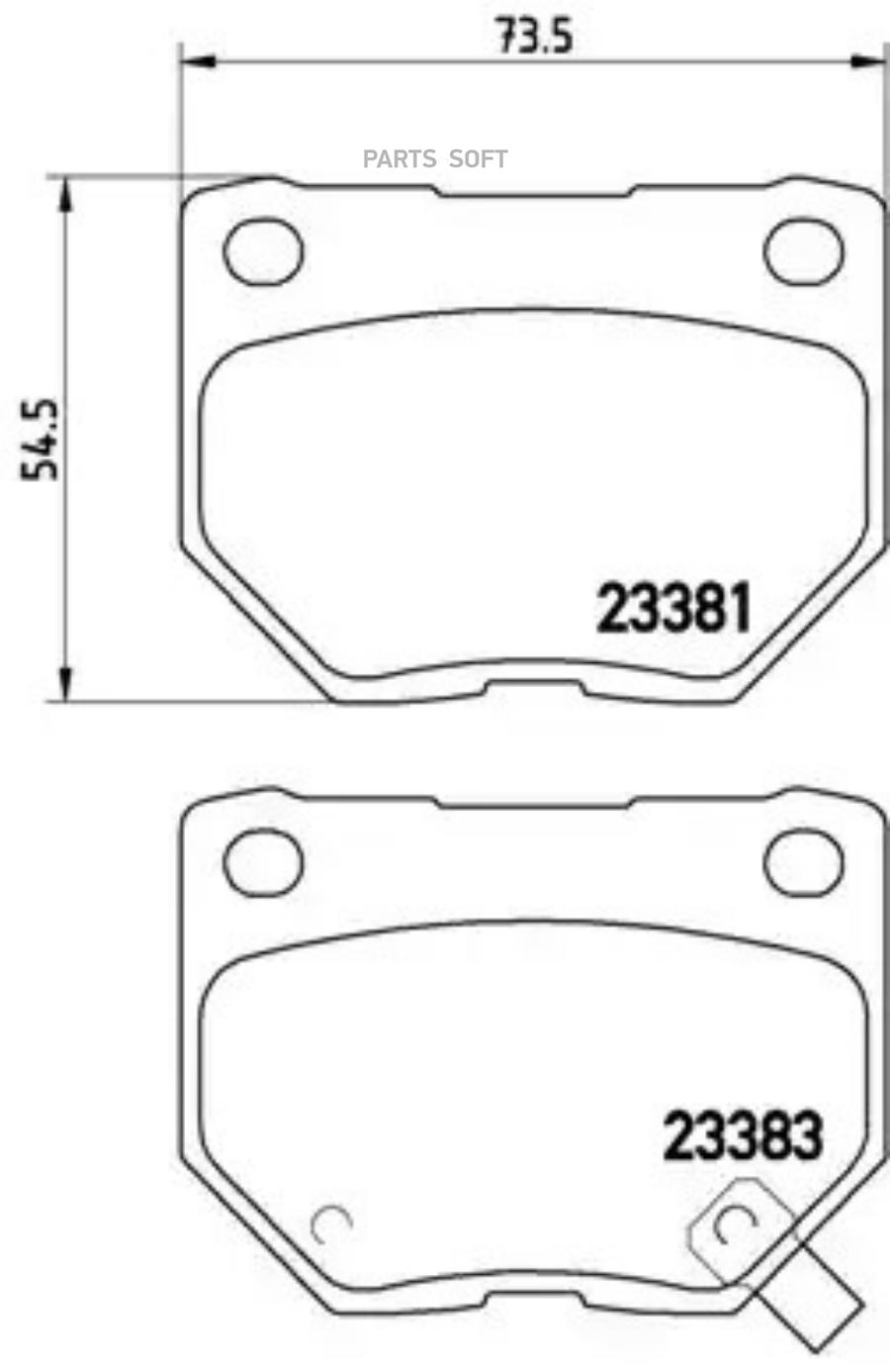 КОЛОДКИ ТОРМОЗНЫЕ BREMBO P78016