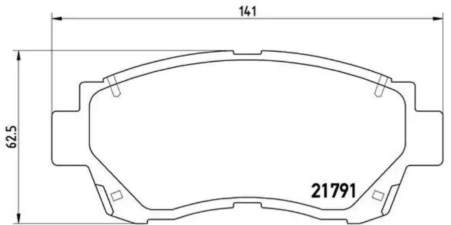 Комплект дисковых тормозных колодок BREMBO P83027