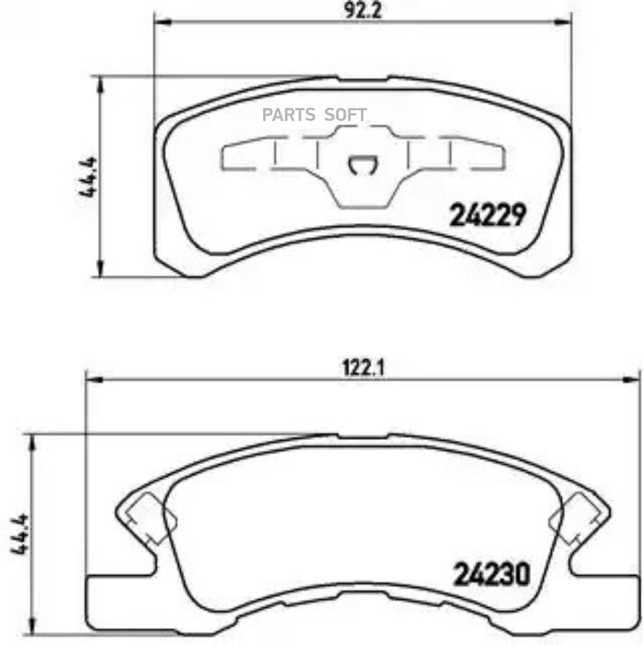 КОЛОДКИ ДИСКОВЫЕ BREMBO P16011