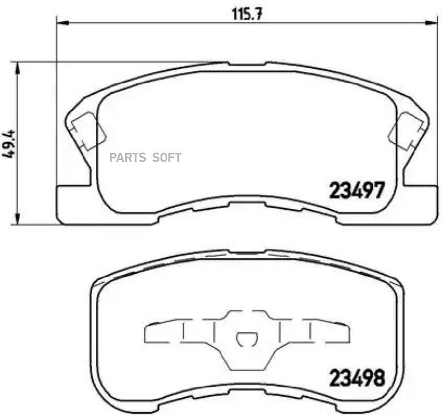 Комплект тормозных колодок дисковый тормоз BREMBO P16008