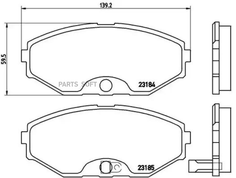 Колодки тормпер/дат BREMBO P56045