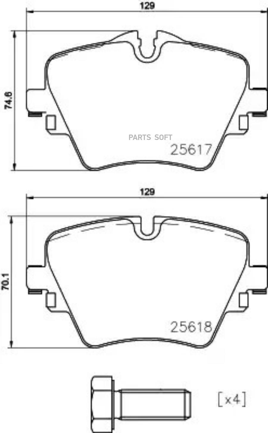 Комплект тормозных колодок BREMBO P06093