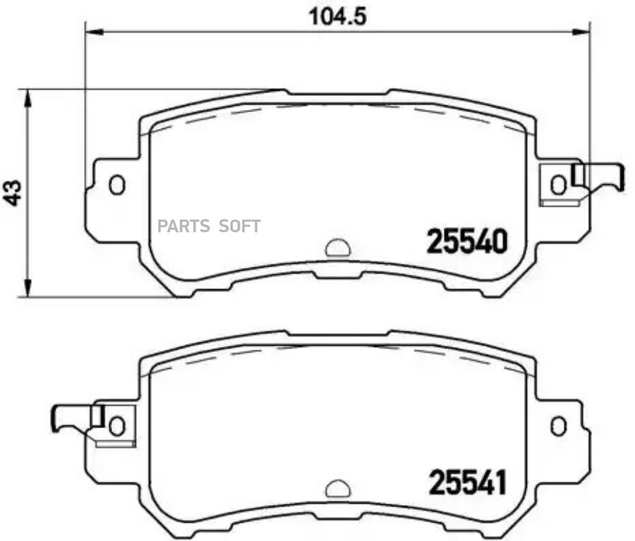 Колодки тормзад BREMBO P49047