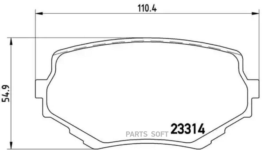 Комплект дисковых тормозных колодок BREMBO P79009