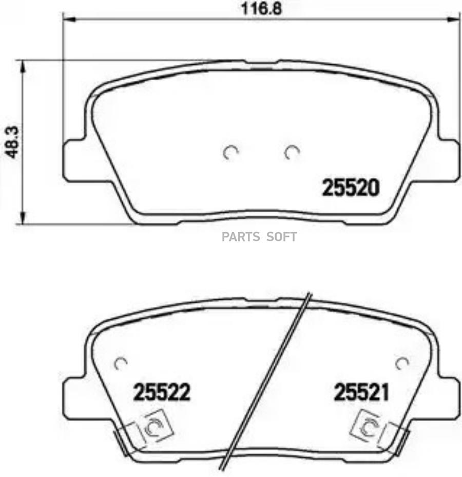 Колодки тормзад BREMBO P30063