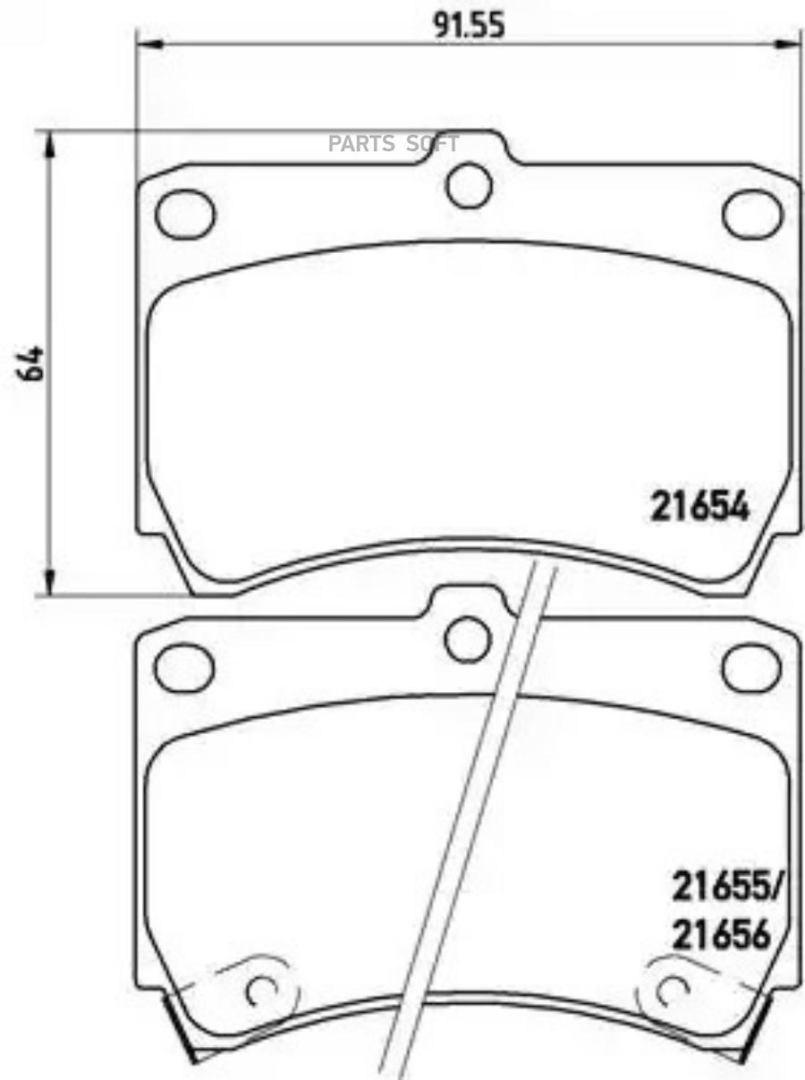 Колодки тормпер BREMBO P49016