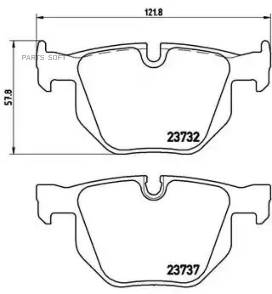 Колодки тормзад BREMBO P06033