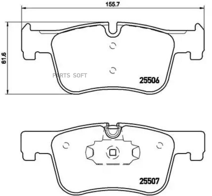 Колодки тормпер BREMBO P06070