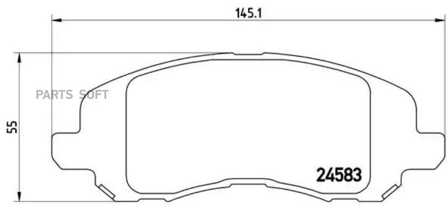 Комплект тормозных колодок дисковый тормоз BREMBO P18001