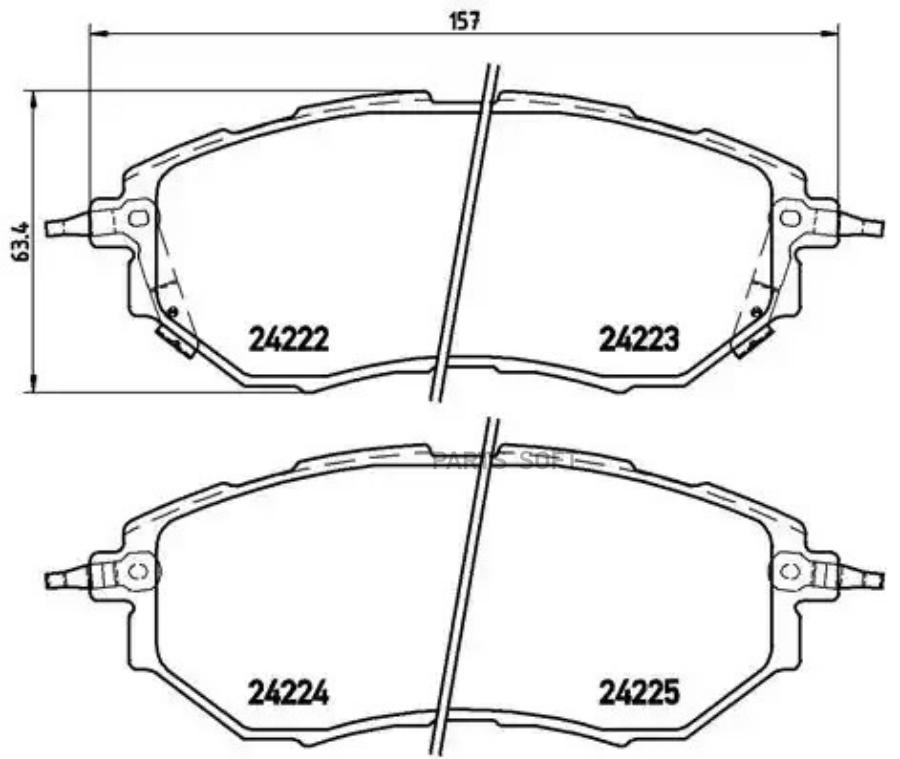 Колодки тормпер/дат BREMBO P78017