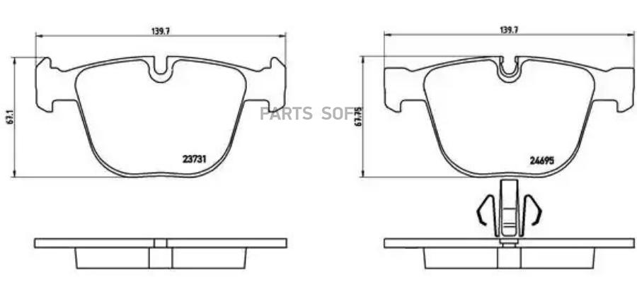 Колодки тормзад BREMBO P06053