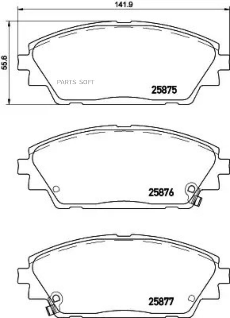 Колодки тормпер BREMBO P49050