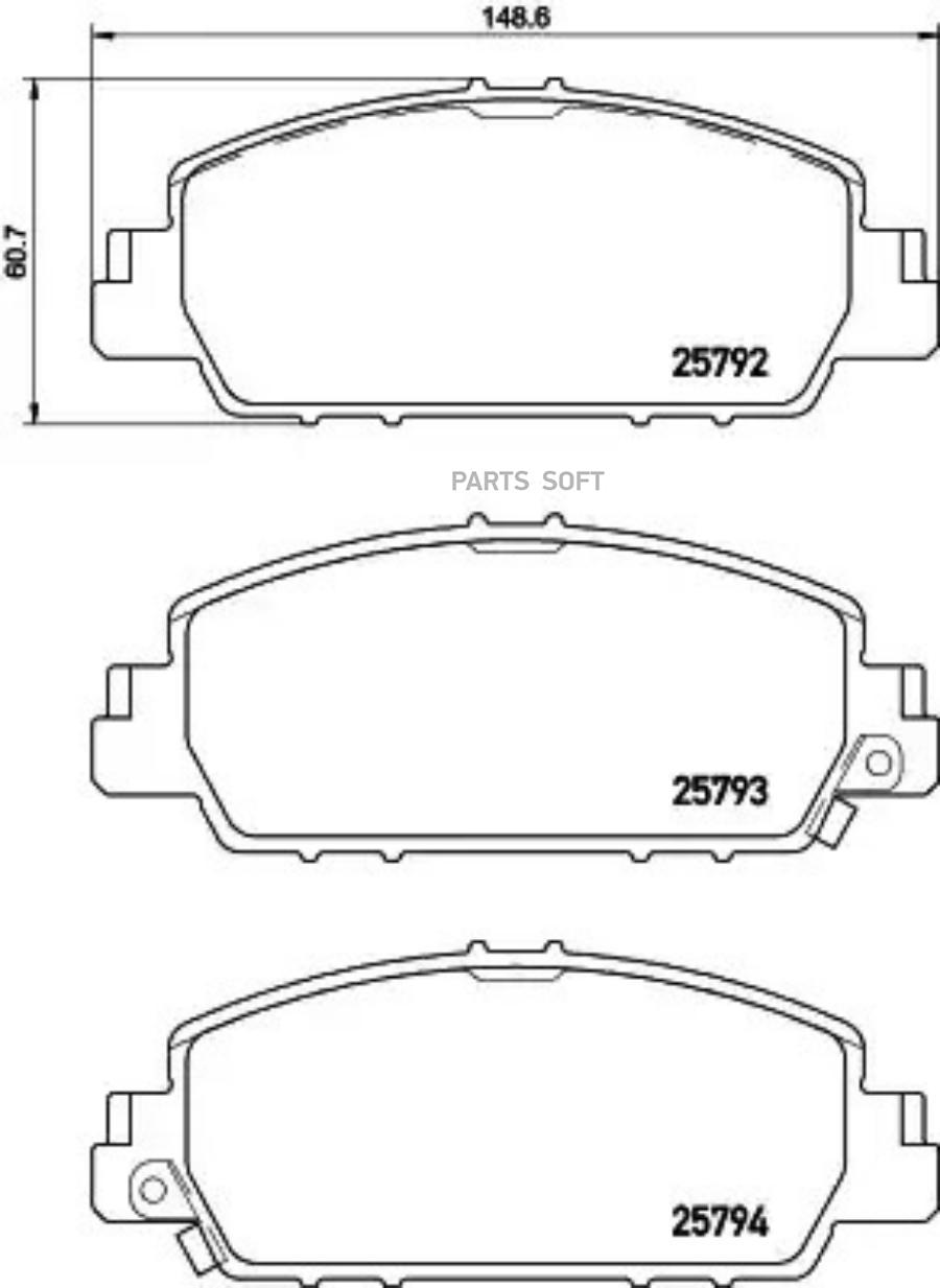 КОЛОДКИ ДИСКОВЫЕ BREMBO P28077