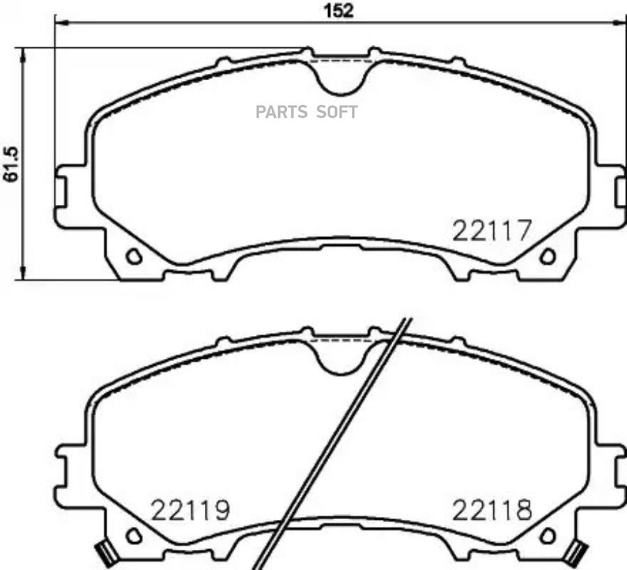 Колодки тормозные дисковые | перед | BREMBO P56106