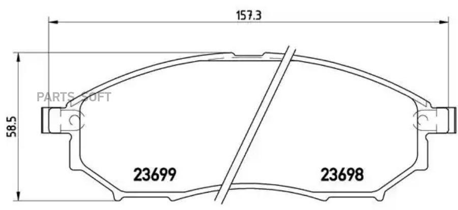 =852 14 [41060EB325] колодки дисковые п BREMBO P56058