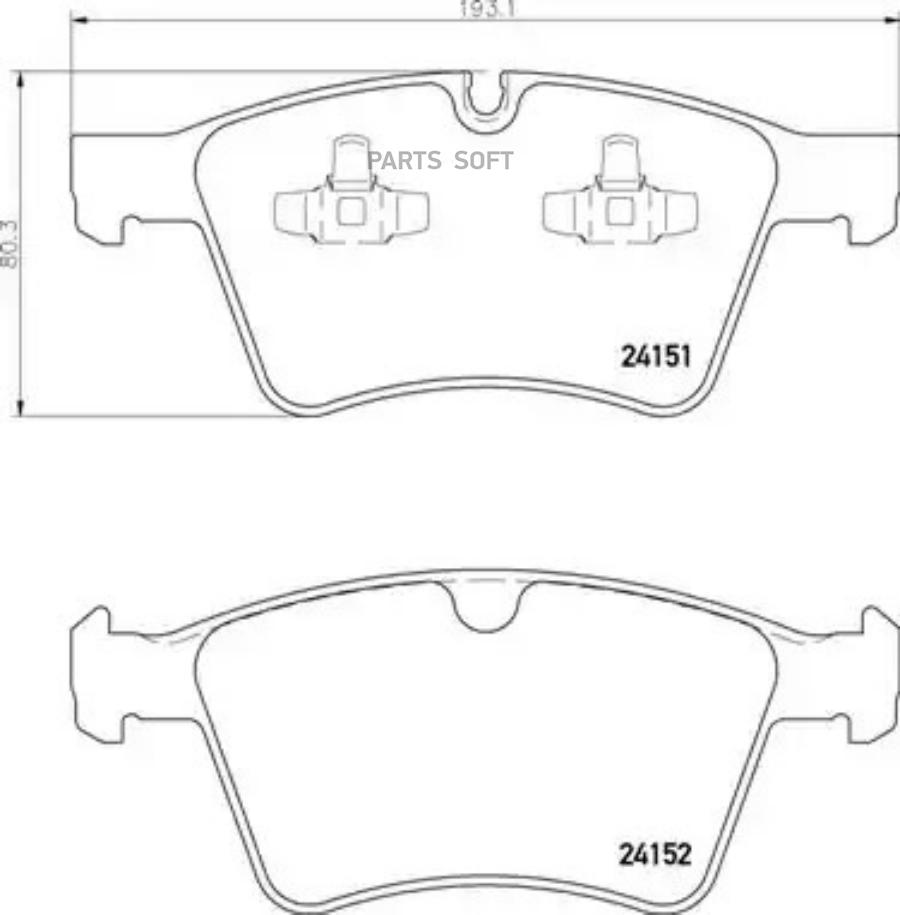 Колодки тормпер BREMBO P50115