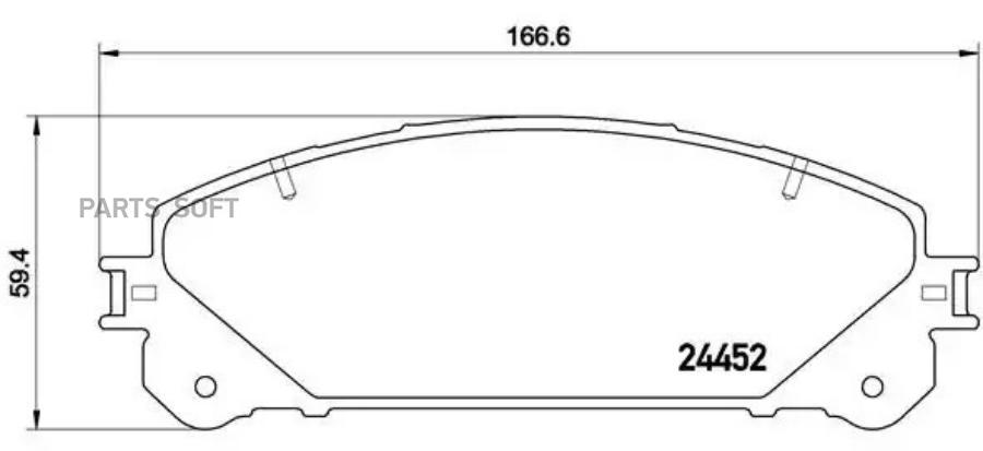 Комплект тормозных колодок дисковый тормоз BREMBO P83145