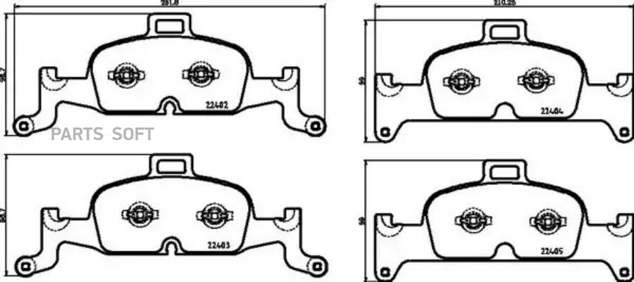 Колодки торм пер BREMBO P85164