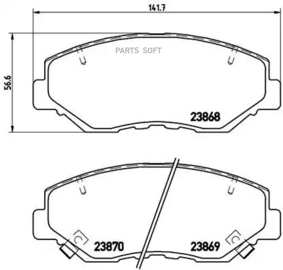 Колодки тормпер BREMBO P28035