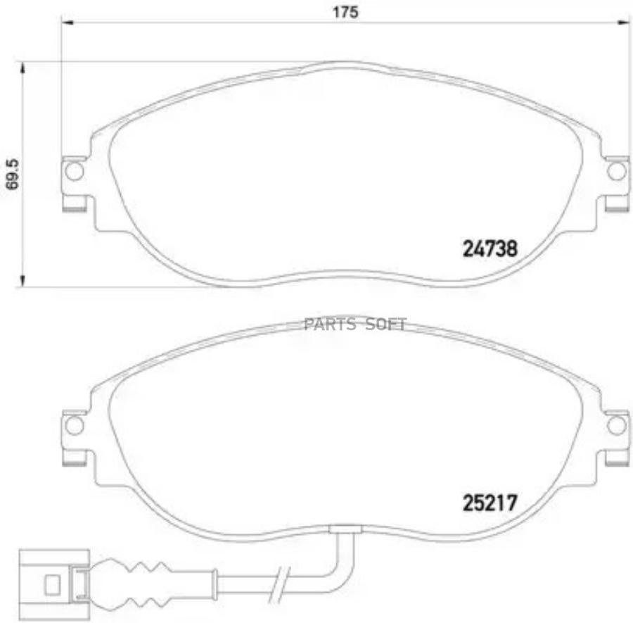 КОЛОДКИ ТОРМОЗНЫЕ P85131 BREMBO P85131