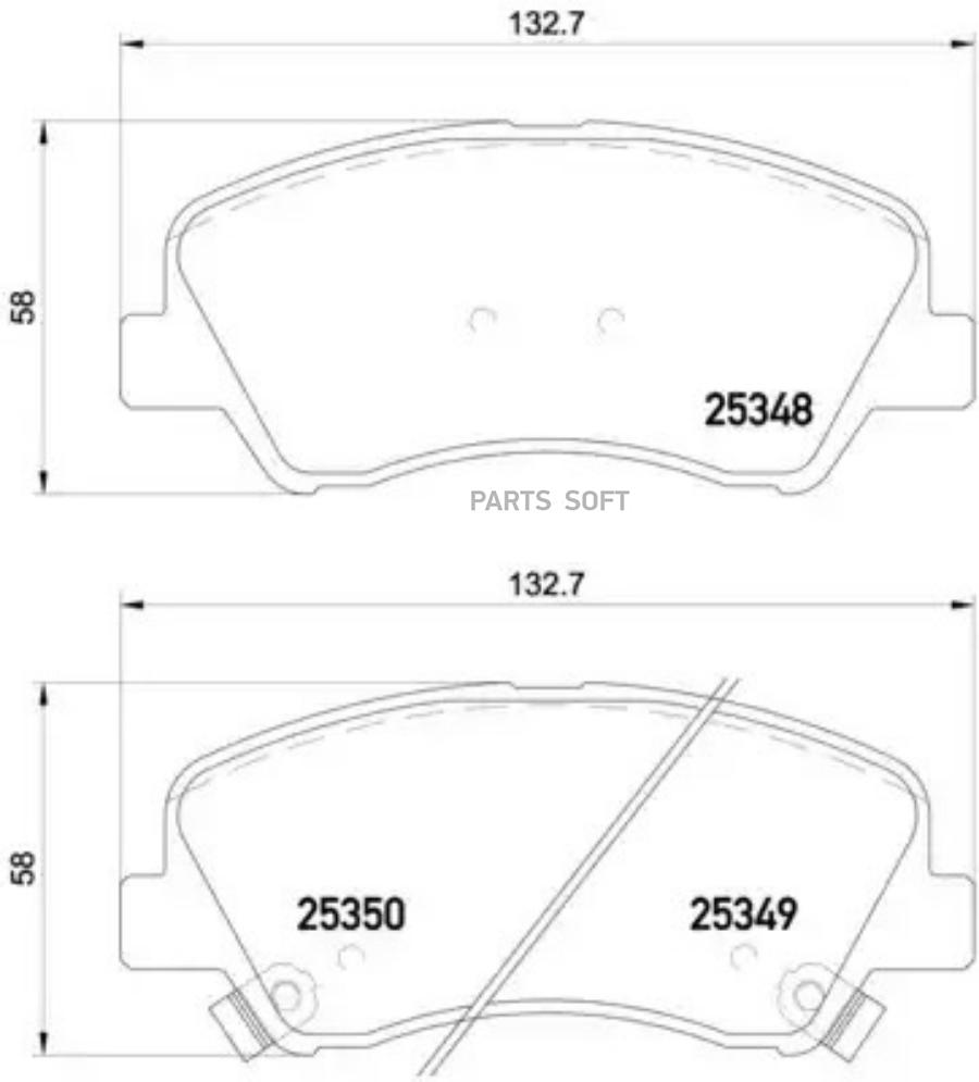 Колодки тормпер BREMBO P18025