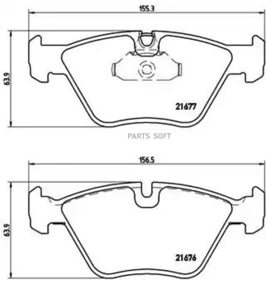 Колодки тормпер BREMBO P06022