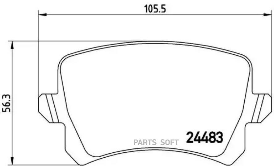 Комплект дисковых тормозных колодок BREMBO P85108