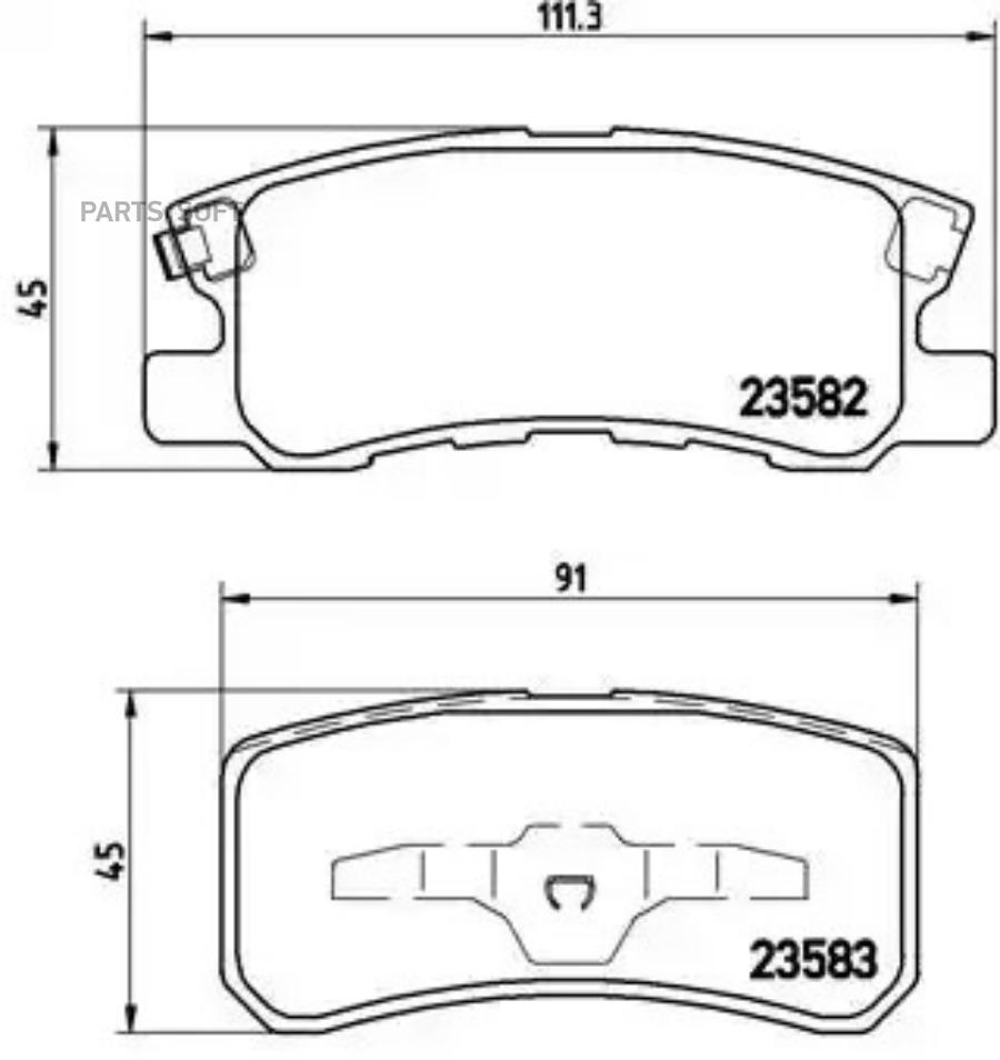 Комплект дисковых тормозных колодок BREMBO P54031