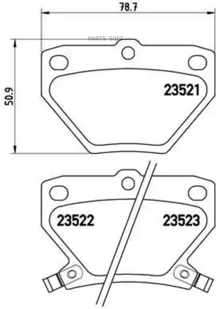 Колодки тормзад BREMBO P83052