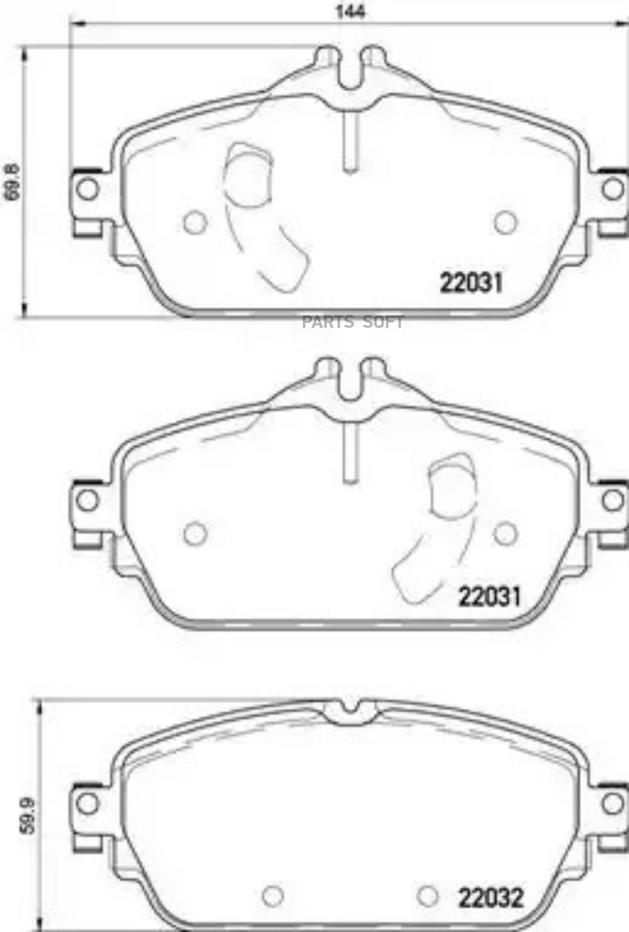 Колодки тормпер BREMBO P50119