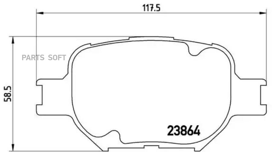 Комплект тормозных колодок дисковый тормоз BREMBO P83054