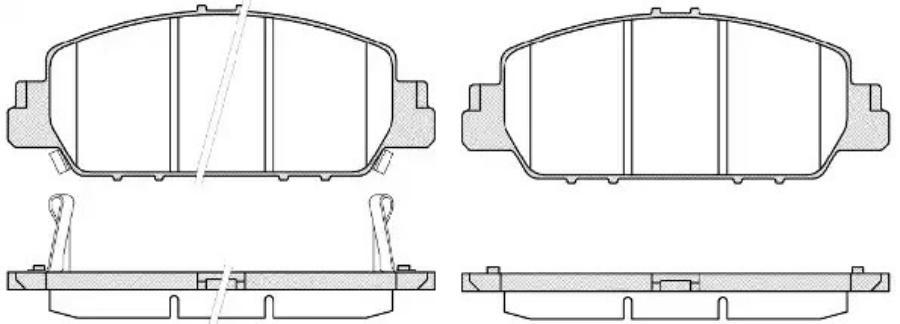 К-Т КОЛОДКИ HON ACCORD 13- ЗАД WOKING P1448302