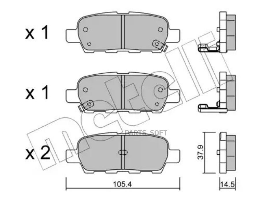 Колодки тормзад METELLI 2206120