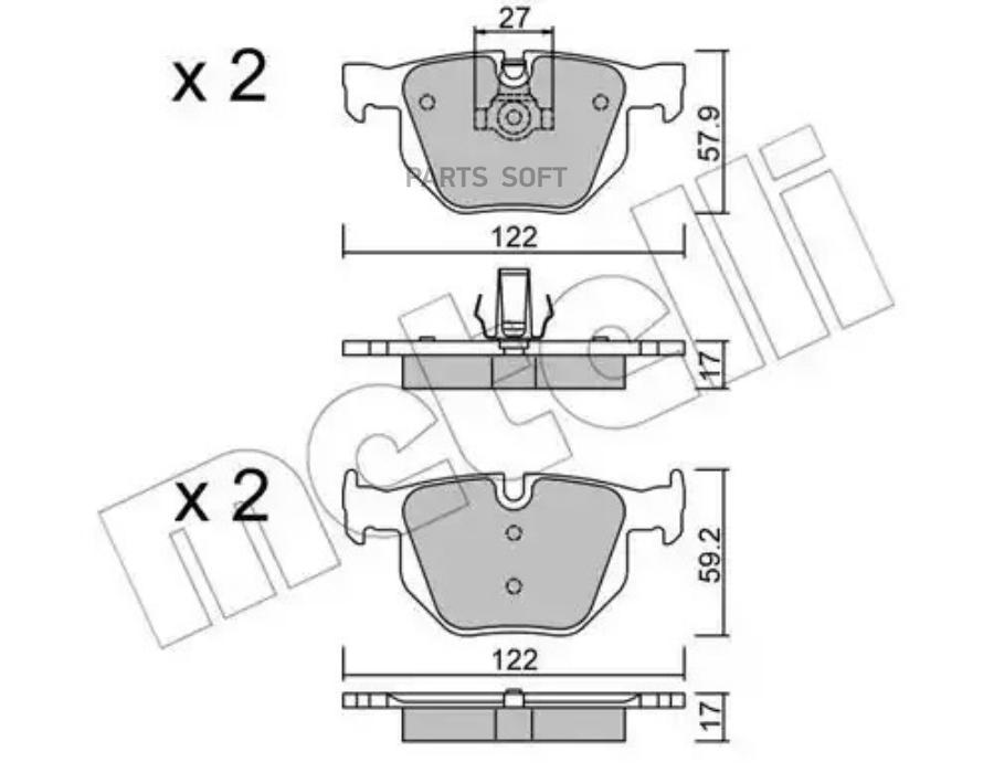 Колодки тормзад METELLI 2206440