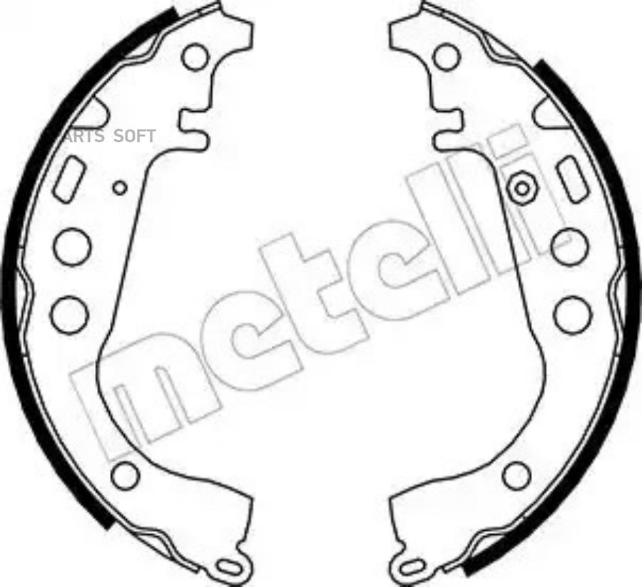 Накладка колодки барабанного тормоза METELLI 530431