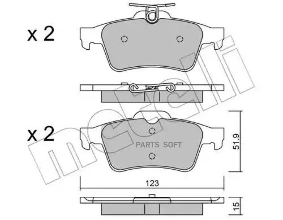 Комплект тормозных колодок METELLI 2203373