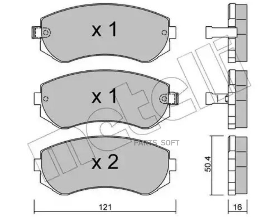 Колодки тормозные дисковые METELLI 2203040