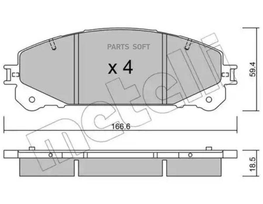 Комплект тормозных колодок METELLI 2209381