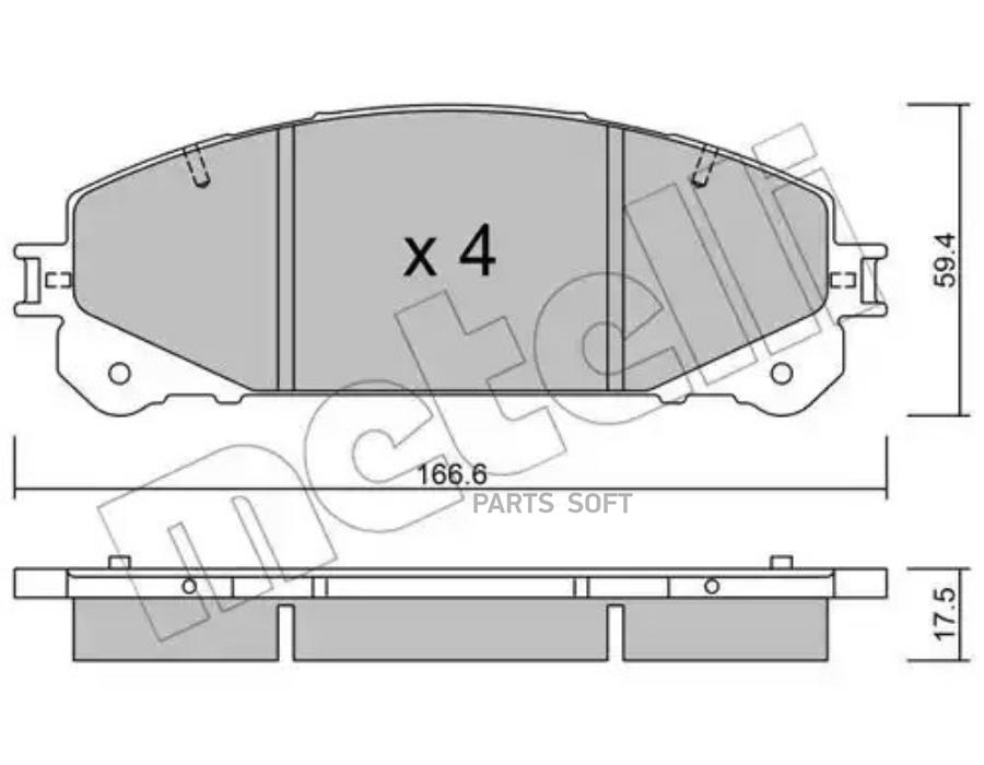 Комплект тормозных колодок METELLI 2209380