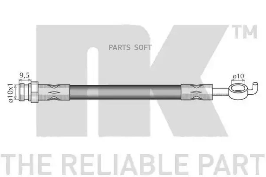 Шланг тормозной задний | зад | NK 853265