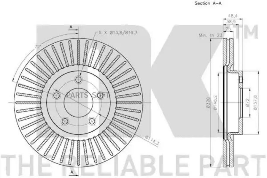 Диск Тормозной Передний (320X25mm) / Mazda 3 23 Mps 06~09 Nk арт 20 NK 203272