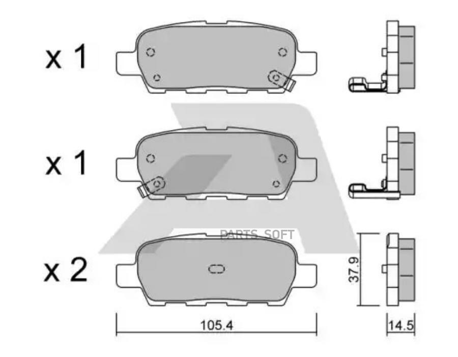 Колодки тормозные AISIN BPNI2001