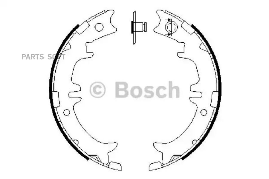 Колодки тормозные барабанные | зад | BOSCH 0986487615