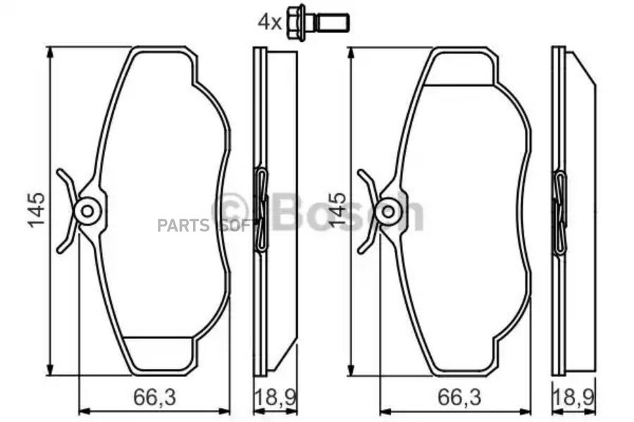 Колодки тормозные дисковые BOSCH 0986424565