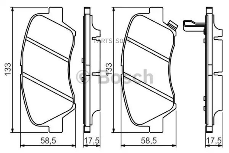 Колодки тормпер BOSCH 0986494563